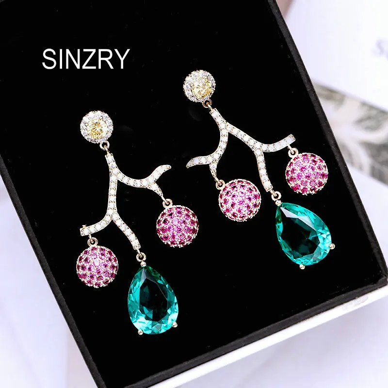 Женские полусферические серьги SINZRY трендовые длинные с