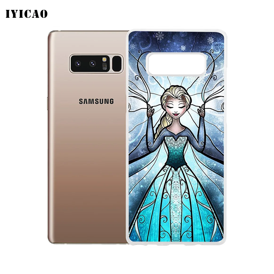 Мягкий силиконовый чехол для телефона IYICAO Beauty Beast Rose Princess Samsung A5 A6 Plus A7 A8 A9 J3 J5 J7 Note 8