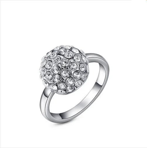 2016 подарки с подлинным австрийским кольцо кристаллами золотыми и серебряными