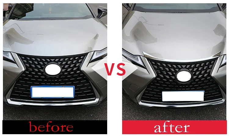 Для Lexus UX200 250H 260H 2019 2020 ABS хромированный передний капот решетка гриля бампер губа