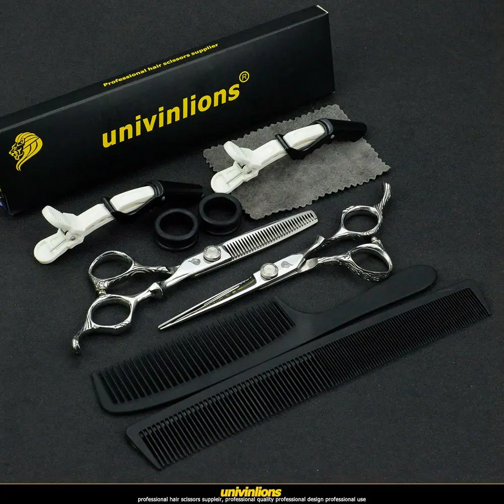 kit paper box Univinlions " специальный режущий истончающий стайлер для укладки волос Парикмахерские ножницы набор истончающие Ножницы Парикмахерская Инструменты - Цвет: kit paper box