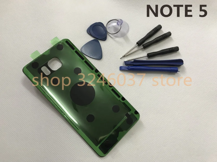 Новая Оригинальная Задняя крышка батареи для Samsung Galaxy Note5 Note 5 N920 N920F стеклянная