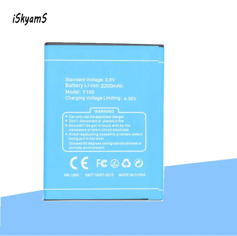 ISkyamS 1x 2200 мАч Высококачественная сменная батарея Для Doogee Y 100 DOOGEE Valencia 2 Y100 Pro