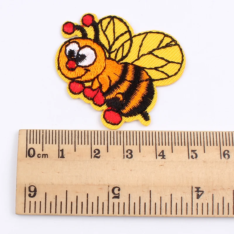 10 шт./лот нашивка в виде мультяшного мёда для детской одежды наклейки пчелы с