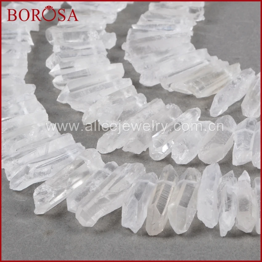 Кварцевые серьги-подвески BOROSA из натурального кварца ручной работы G0707 |