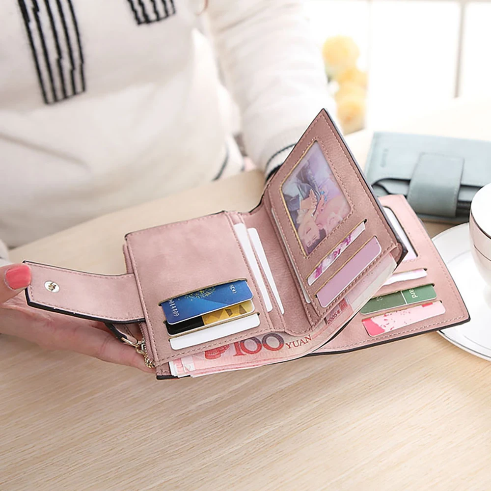 3 вида цветов модные мягкие женские кошельки на застежке и молнии с высокой