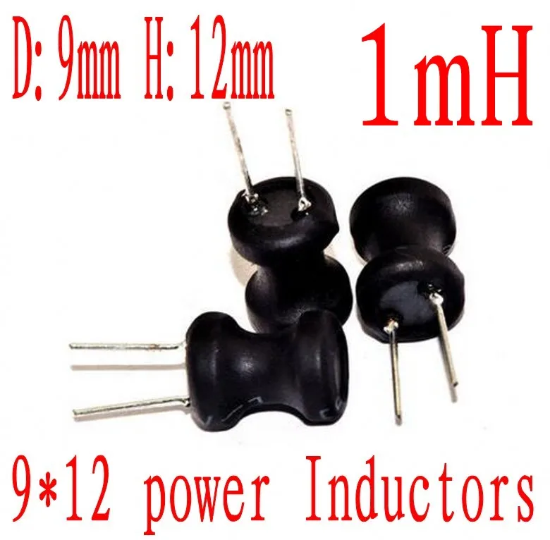 Индуктор DIP Power 9*12 мм 1mh 102 радиальный свинцовый индуктор 9 * 12 1MH 500 шт./лот |