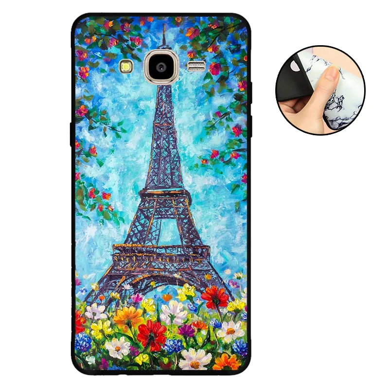 HTT CROWNPRO для Funda samsung J1 Чехол черный матовый мягкий ТПУ для samsung Galaxy J1 чехол для телефона J120 J120F задняя крышка - Цвет: HTT