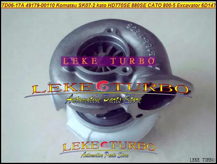 С масляным охлаждением Turbo TD06-17A 49179-00110 49179 00110 ME037701 для Komatsu SK07-2 Kato HD770SE 880SE CATO 800-5 6D14T