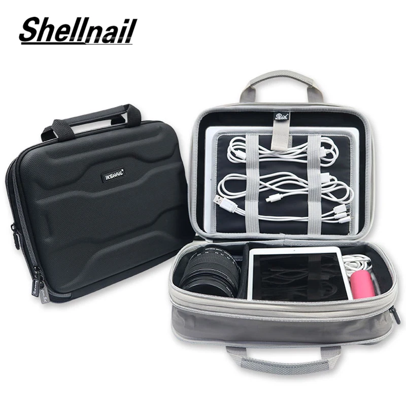 Дорожная сумка Shellnail для хранения электроники и объектива USB-кабеля аксессуары