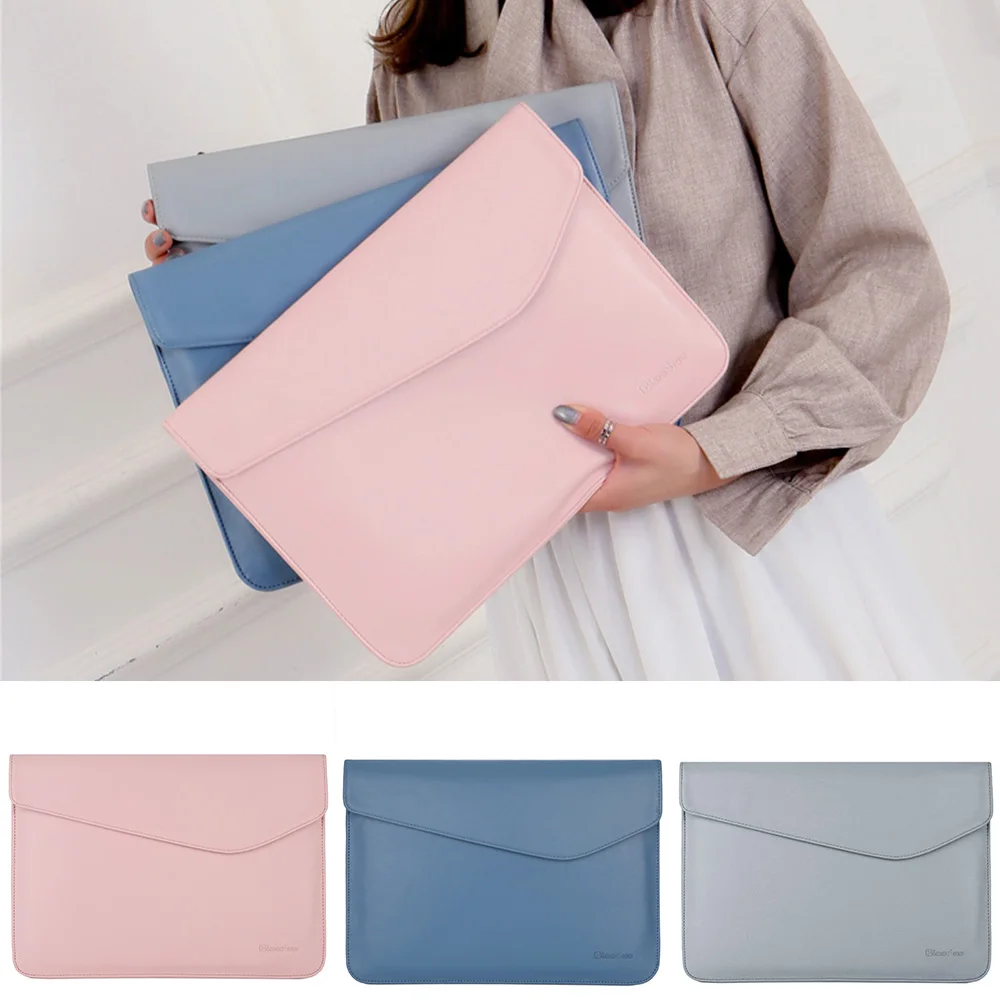 Тонкий чехол из искусственной кожи для ноутбука 13 14 дюймов сумка Dell Asus Lenovo Hp Ace