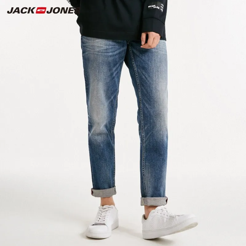 JackJones мужские осенние темно цветные тонкий обтягивающий прилегающий джинсы