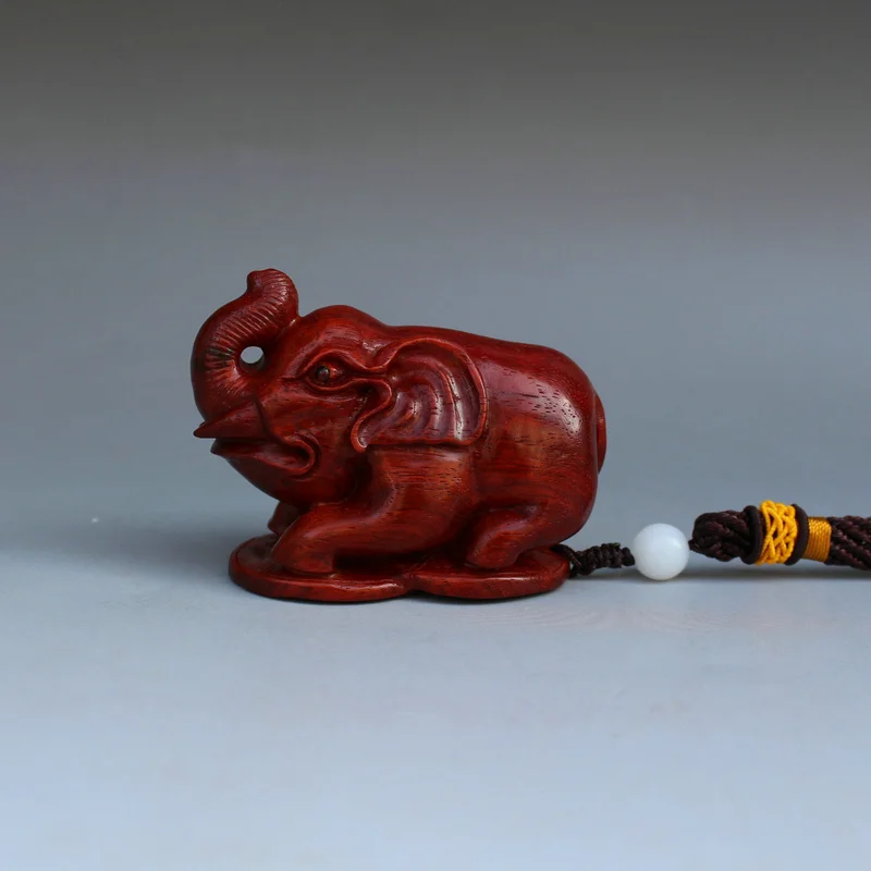 Lobular Красное сандаловое дерево Слоны ручная игра штуки красное