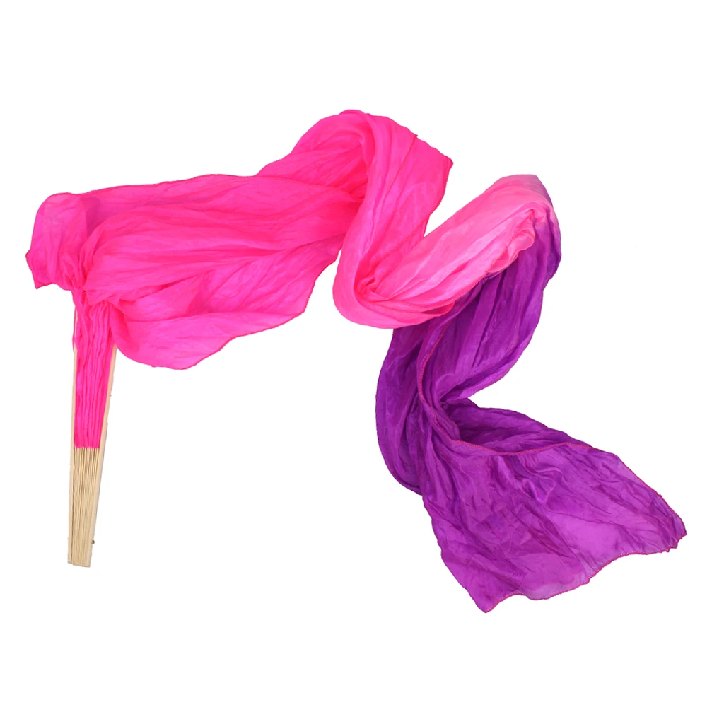 

Gradient Flame Belly Dancing Silk Fan Veil For Party Stage Performance #5