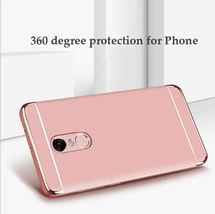 Redmi Note 4 Vpower PC Hard Case For Xiaomi Gold Black Luxury Thin Back Cover |