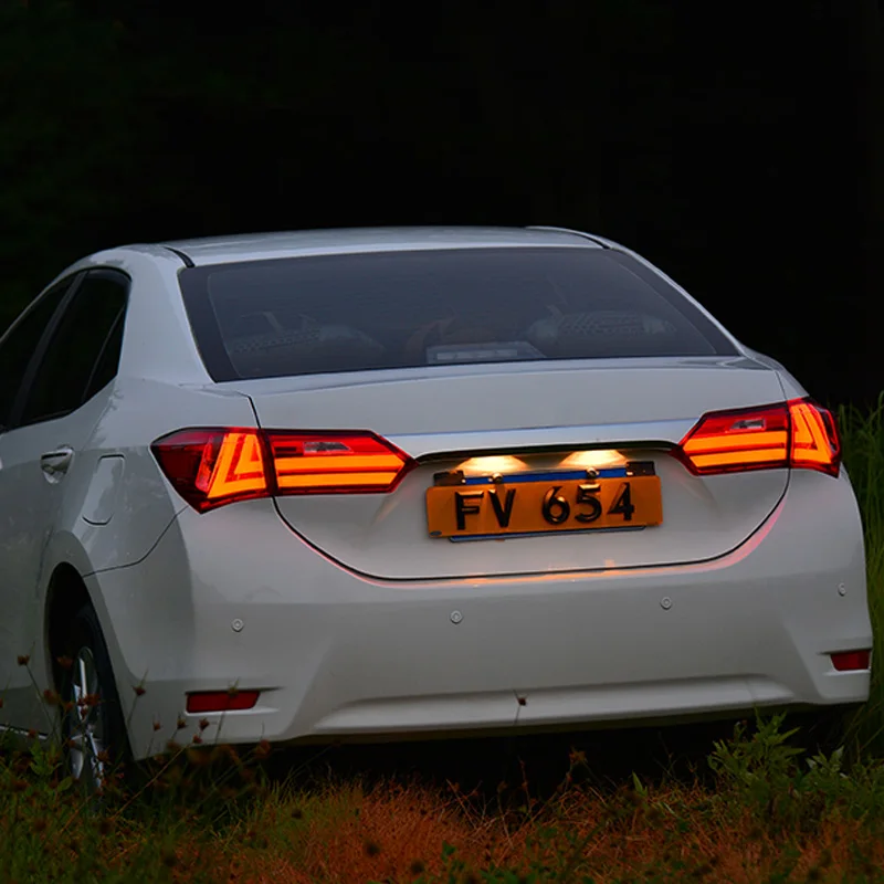 Тюнинг автомобилей для Toyota Corolla фонарь Altis LED Фонарь задний Туман лампа стояночный тормоз указатели поворота
