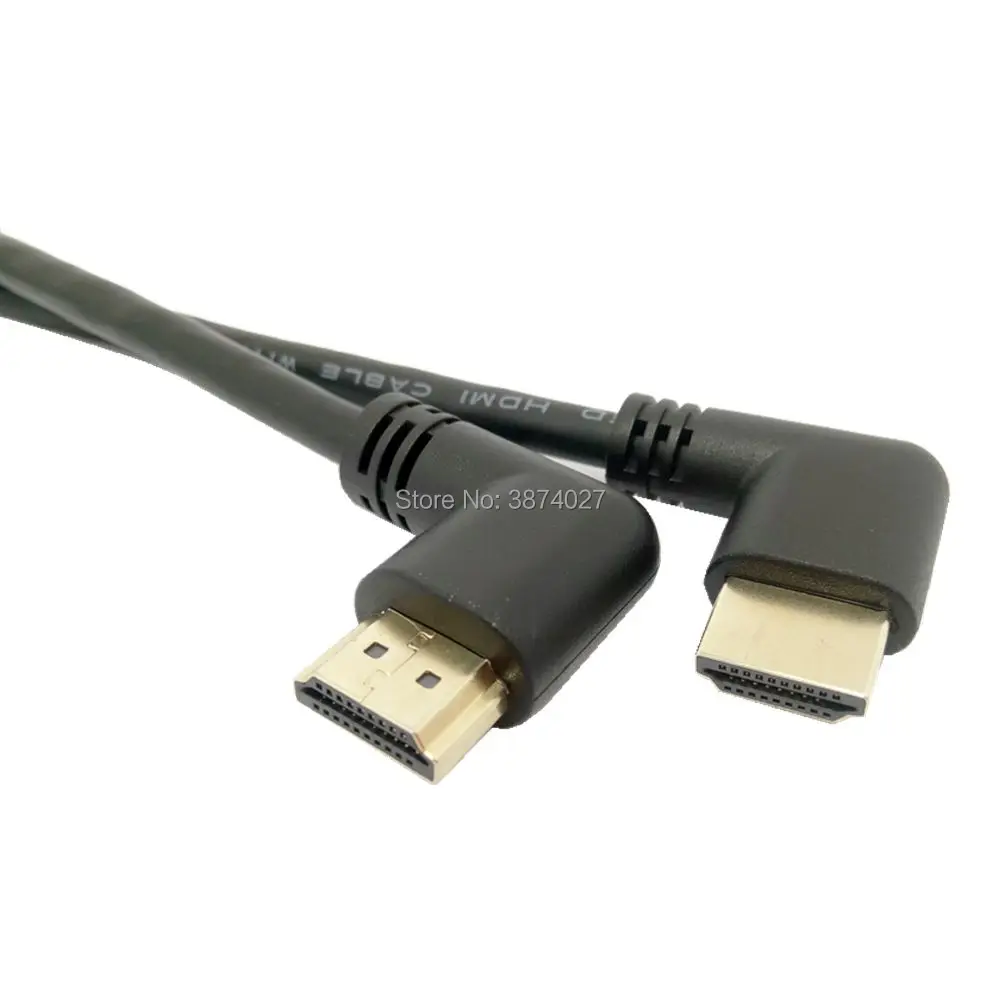 HDMI 2,0 4K 3D двойной 90 градусов левый Угловой HDMI Мужской в правый угловой HDMI Мужской HDTV кабель для DVD PS3 PC