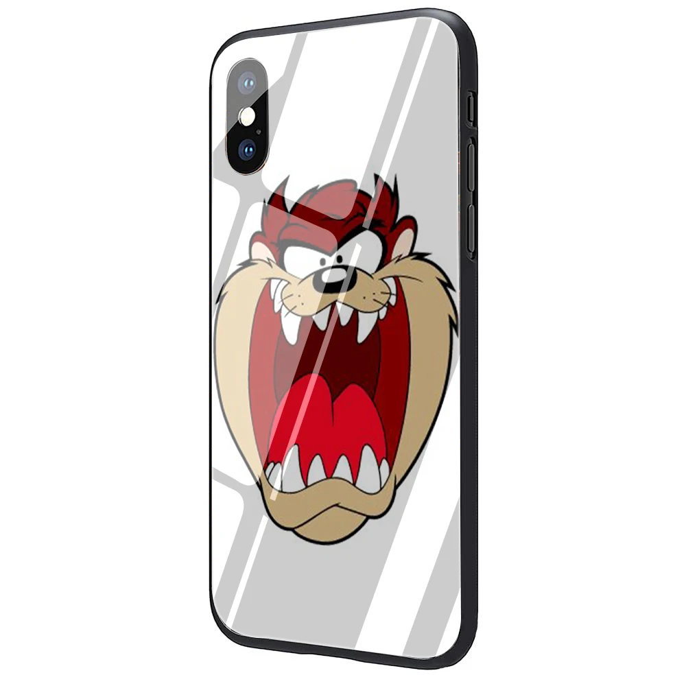 Looney Tunes Тасманский Дьявол Taz закаленное стекло чехол для телефона iPhone 5 5S 6 6s Plus 7 8 Plus X XR XS 11 Pro Max - Цвет: G2