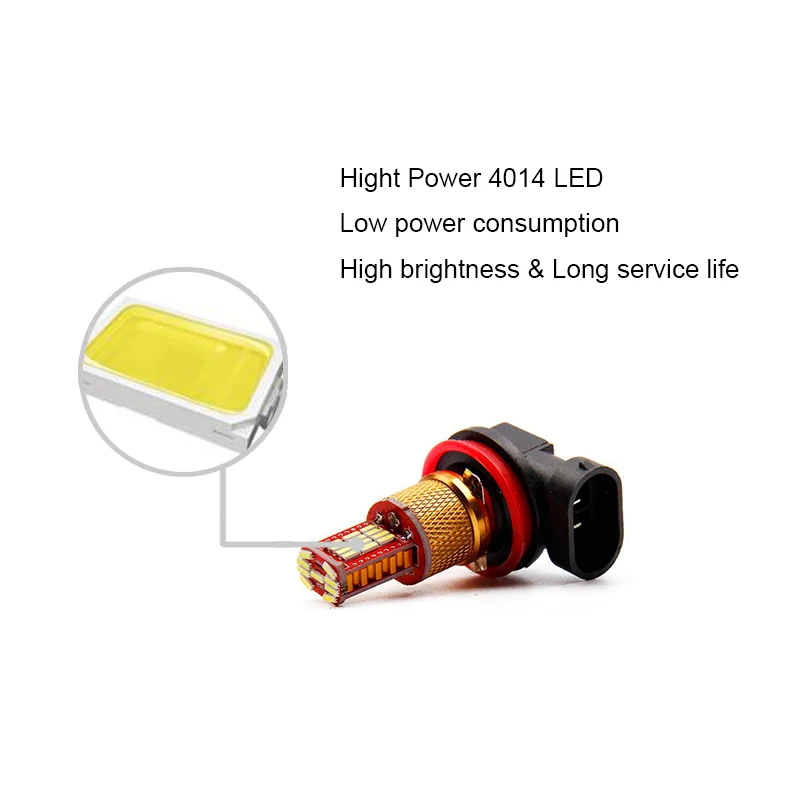 2x H8 H11 9006 HB4 9005 HB3 4014 SMD светодиодный лампы CREE чип автомобиля бег светильник