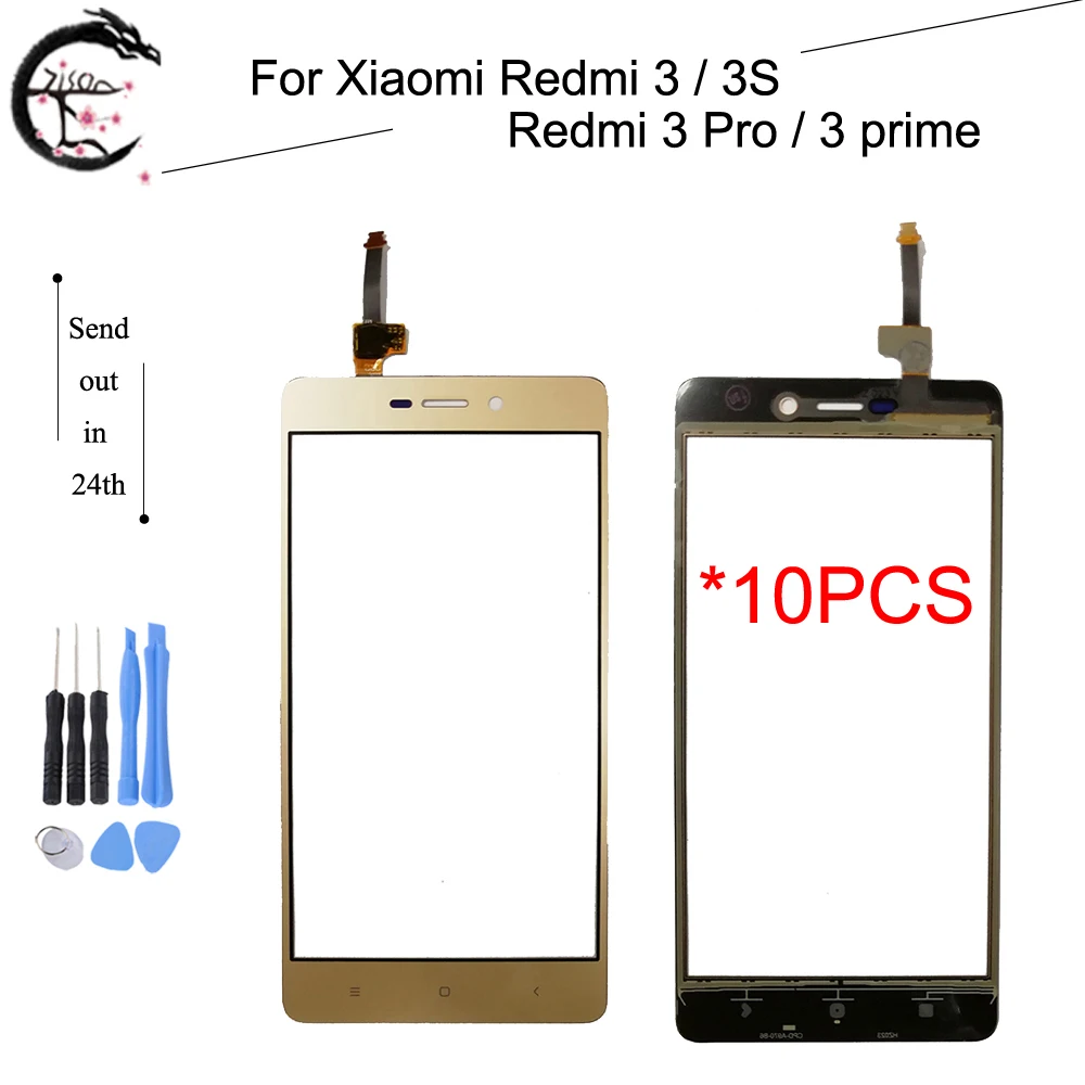 10 шт. сенсорная панель для Xiaomi Redmi 3 S стекло экрана цифрователя сенсорный с гибким