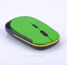 Green Беспроводная мышь модная u-образная 2,4 ГГц Беспроводная мышь 1600 dpi оптическая мышь для компьютера ноутбука - Цвет: Green