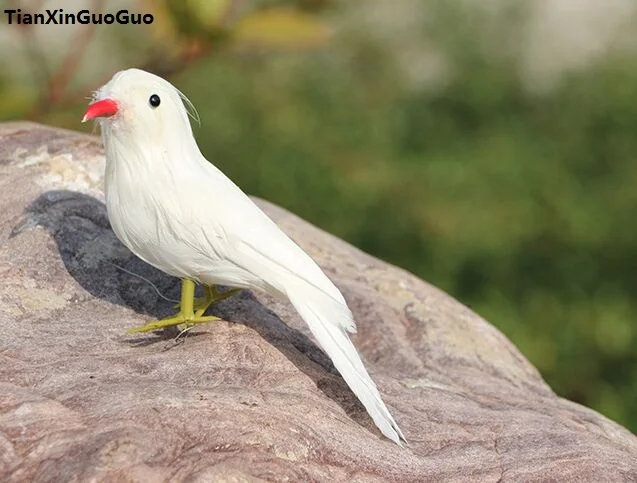 

simulation bird hard model polyethylene&feathers white bird about 12cm,handicraft home garden decoration gift s1061