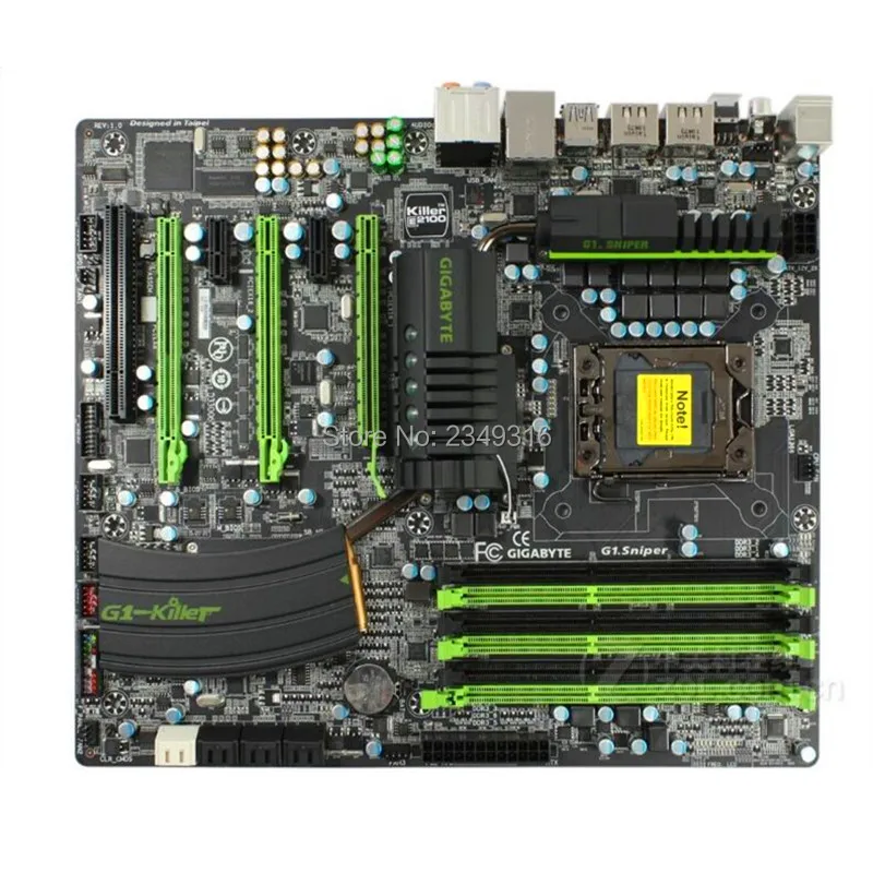 Оригинальная материнская плата DDR3 24G Gigabyte 1366 X58 G1.Sniper pin для настольных ПК