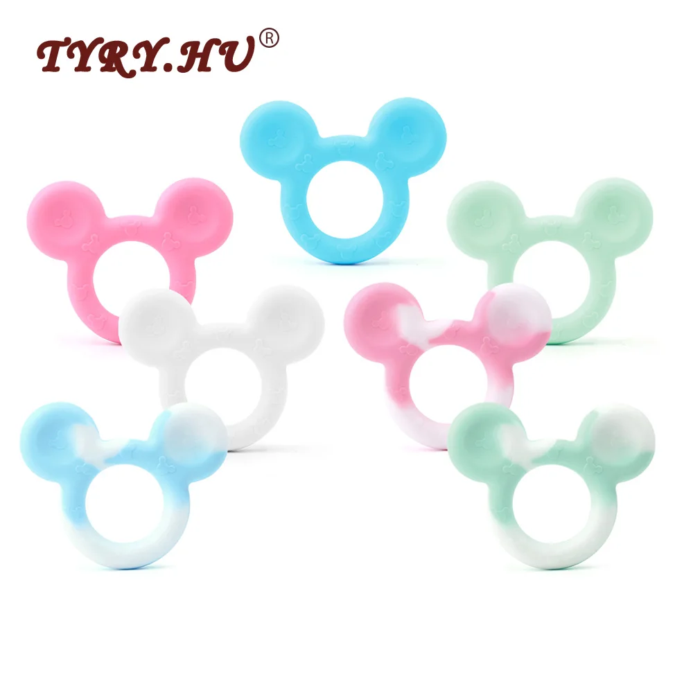 25 шт. Силиконовые Прорезыватели для зубов в форме мыши|silicone teether|teether siliconeinfant teethers