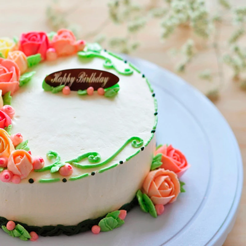 Вращающаяся кухонная витрина для украшения торта белый стол 11 дюймов|Детали