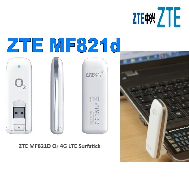 Лот из 10 шт. мобильный широкополосный разблокированный ZTE MF821d 100 Мбит/с LTE 4G 3G 2G USB