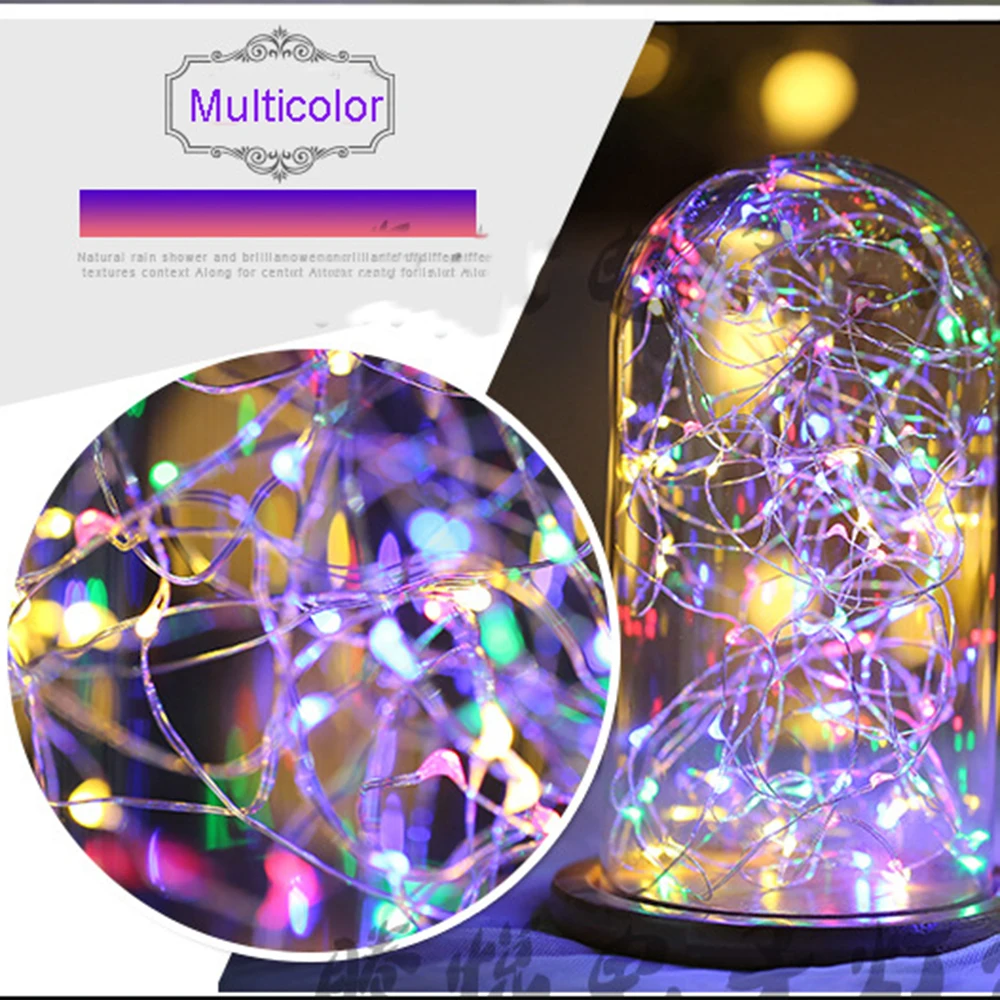 Праздничный светильник s медный/серебристый светодиодный 2 4 м 20 40 светодиодов на