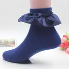 Атласные кружевные носки для девочек, оптовая продажа, Детские хлопковые шелковые кружевные короткие носки для девочек, весенние тканевые носки с принтом для младенцев