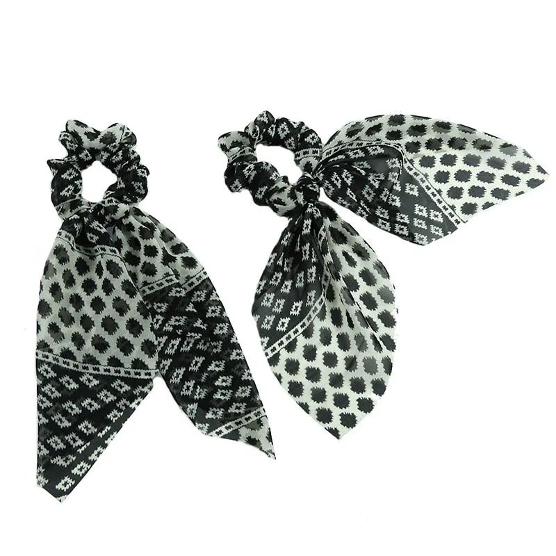 Мода 1 шт. сладкий принт резинка для волос женская лента эластичная лента для волос, бабочка шарф для волос Резиновые веревки для волос аксессуары для волос для девочек