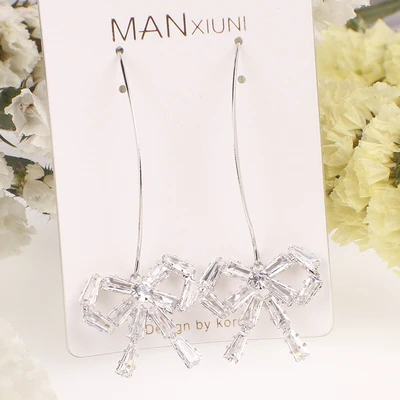 Silver Manxiuni женские модные серьги с бусинами для женщин серьги с большим цветком женский подарок кубический циркон oorbellen - Окраска металла: Silver