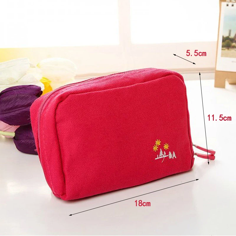 Повседневная холщовая дорожная косметичка многофункциональная сумка на молнии