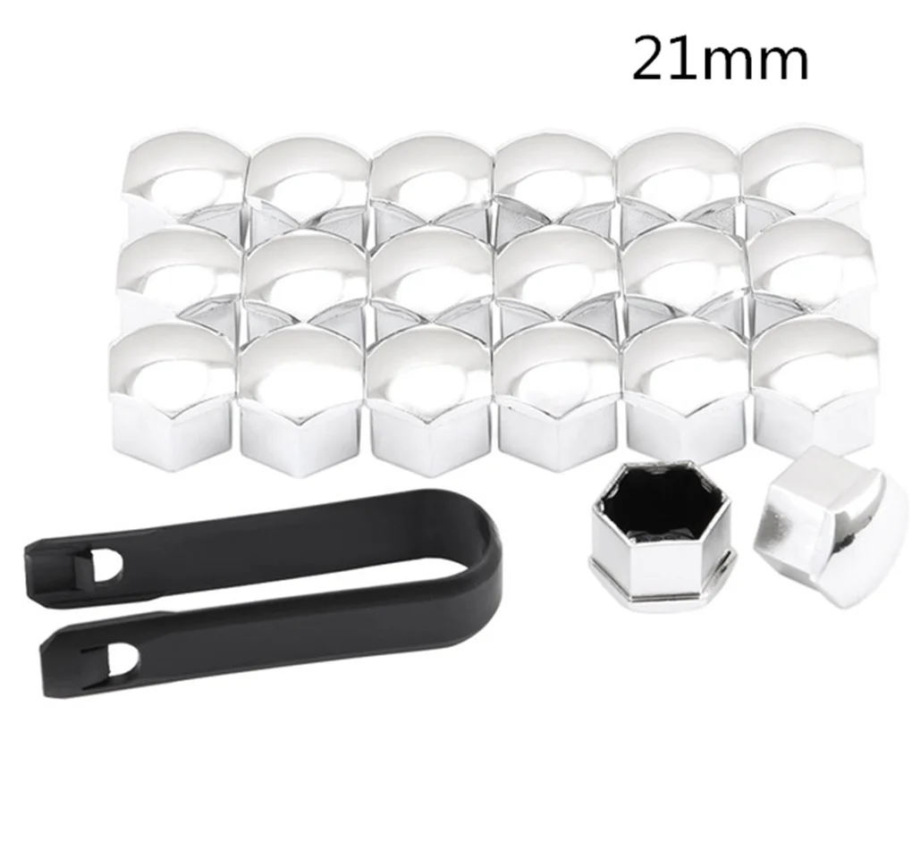 silver-21mm Автомобильная крышка гайки колеса шины винт ступицы крышка 17/19/21 болт-протектор для Toyota Yaris Tundra Tacoma RAV4 Corolla, Aygo Avalon Auris - Название цвета: silver-21mm