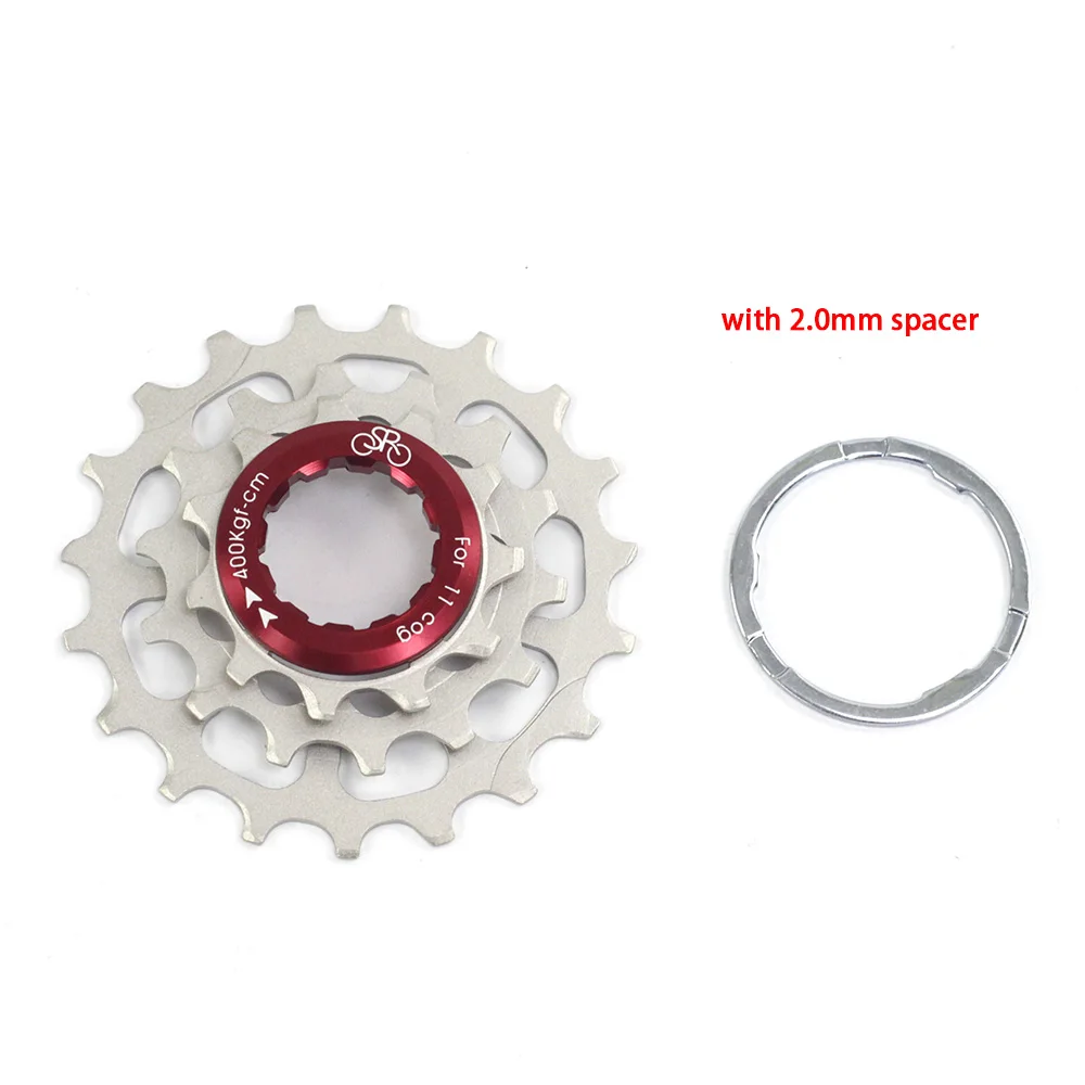 cog with 2.0mm shim Silverock велосипед внешний 3 скорости Cog кассета хромированная Звездочка для Brompton 3Sixty складной Bke 11t 14t 19t велосипедная звездочка - Цвет: cog with 2.0mm shim