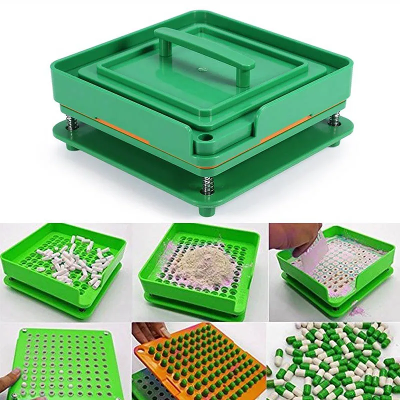 

Newest 100 Holes Capsule Filler Board Food Grade ABS Filling Tools Fit for 0 Capsule Promotion