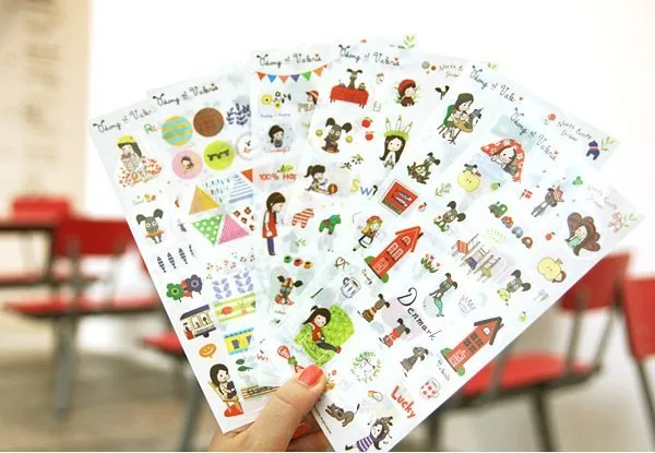 6 шт./лот новые Североевропейские ПВХ наклейки многофункциональные DIY этикетки