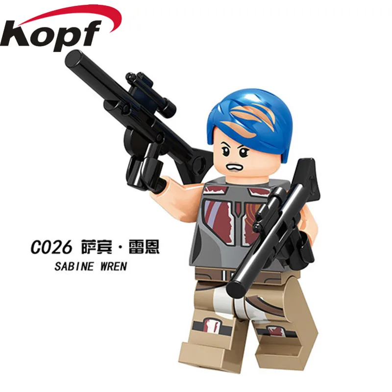 C026 Without Box C023-030 Рей Люк Скайуокер Ahsoka Tano комплект Fisto Captaion Jag строительные блоки кирпичи фигурки коллекция подарок детские игрушки - Цвет: C026 Without Box