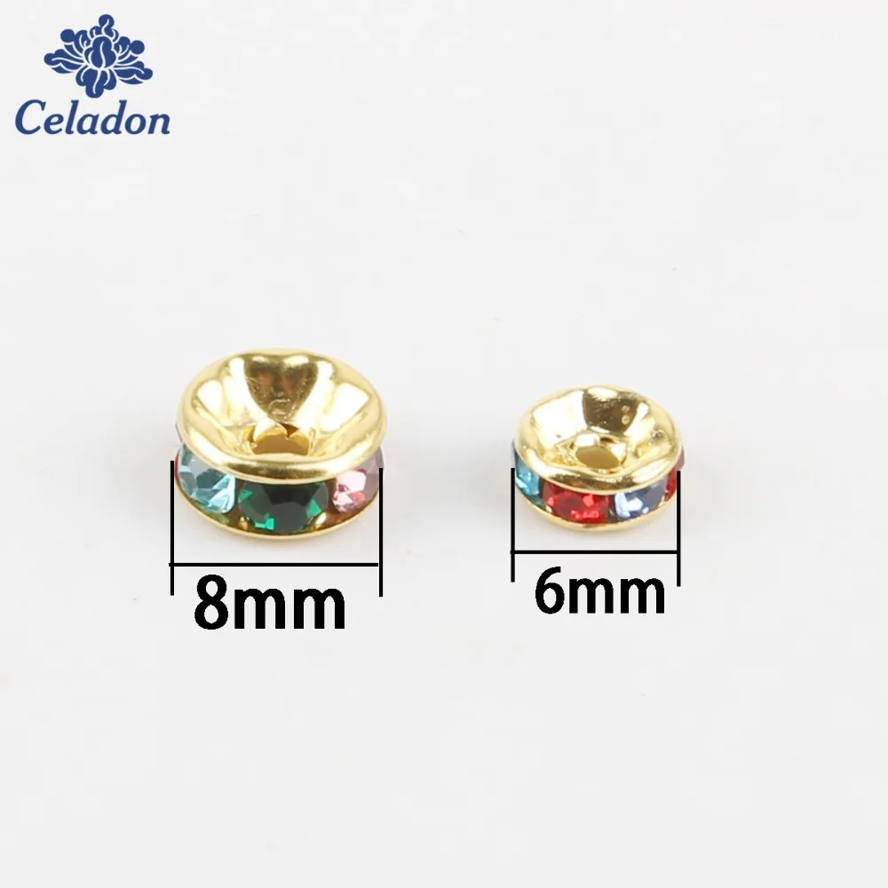 Оптовая продажа высокое качество 6/8 мм металлические посеребренные бусины с