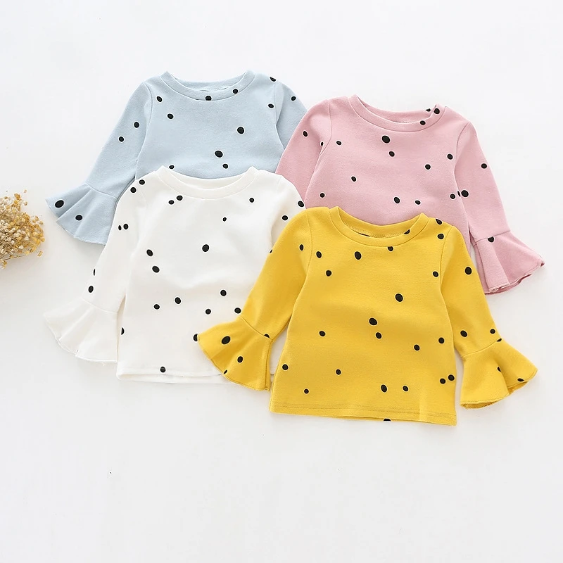 Детские футболки для девочек коллекция 2018 года новая весенняя одежда хлопковая
