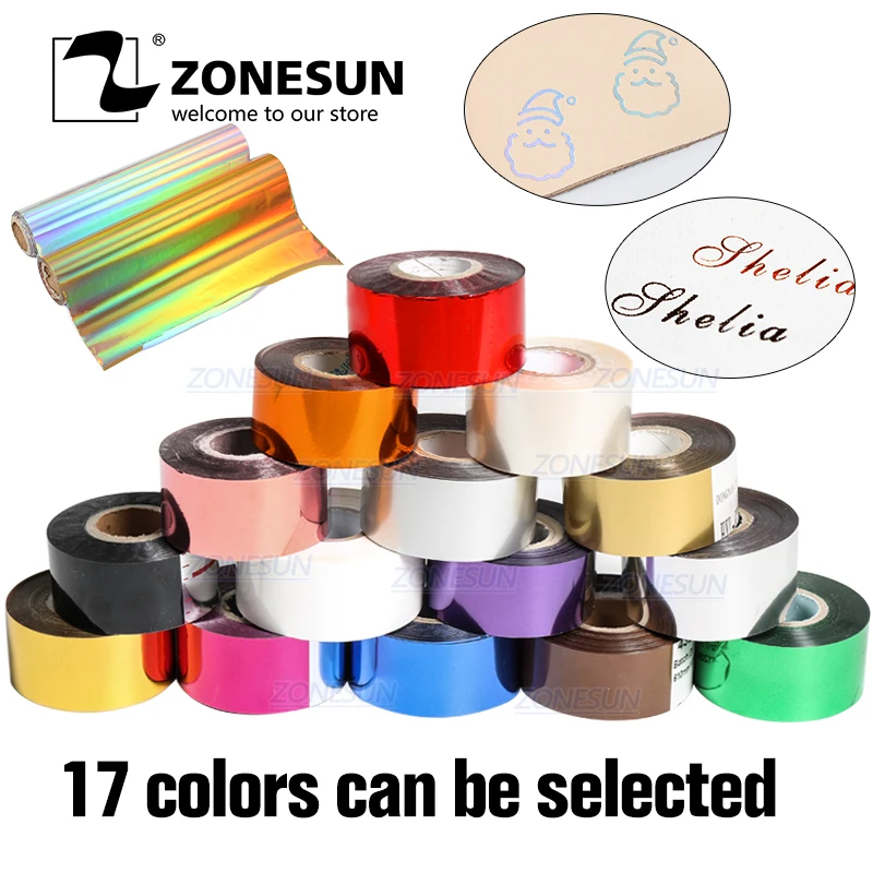 ZONESUN 5 см золото серебро Красная роза горячего тиснения фольги бумаги прозрачный