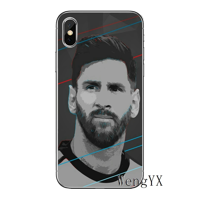 For Apple iPhone X XR 8 7 plus XS Max 6s 6 SE 5s 5c 5 4s 4 Barcelona Messi Soft mobile phone cover case | Мобильные телефоны и
