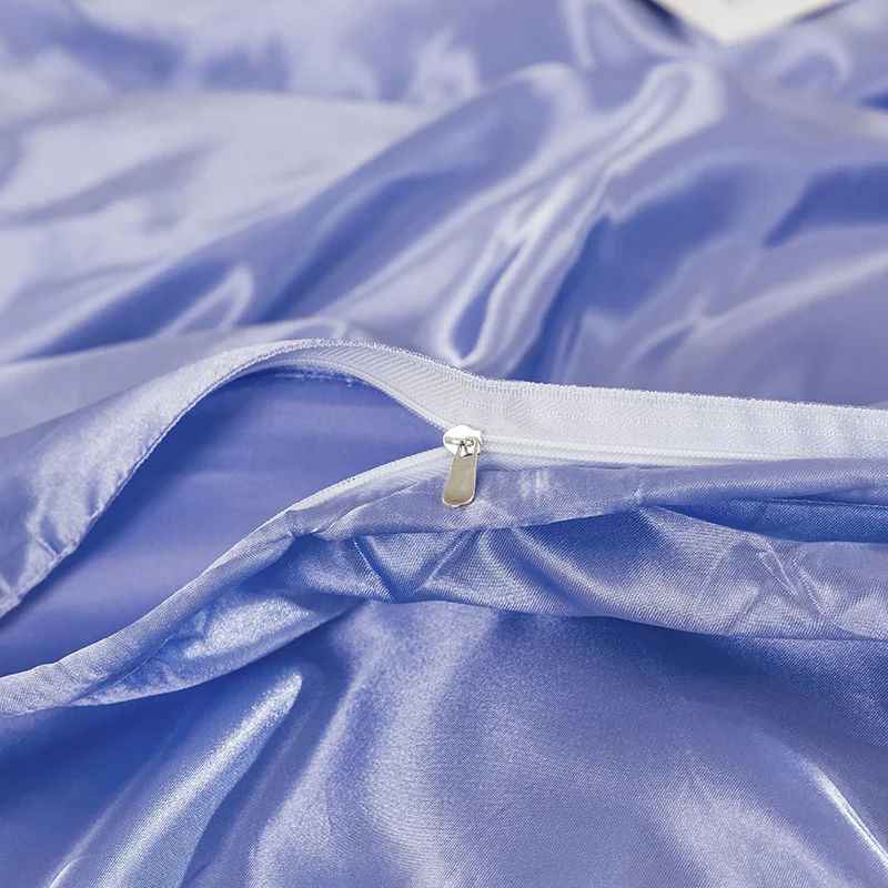 Однотонный Комплект постельного белья пододеяльник наволочка плоское