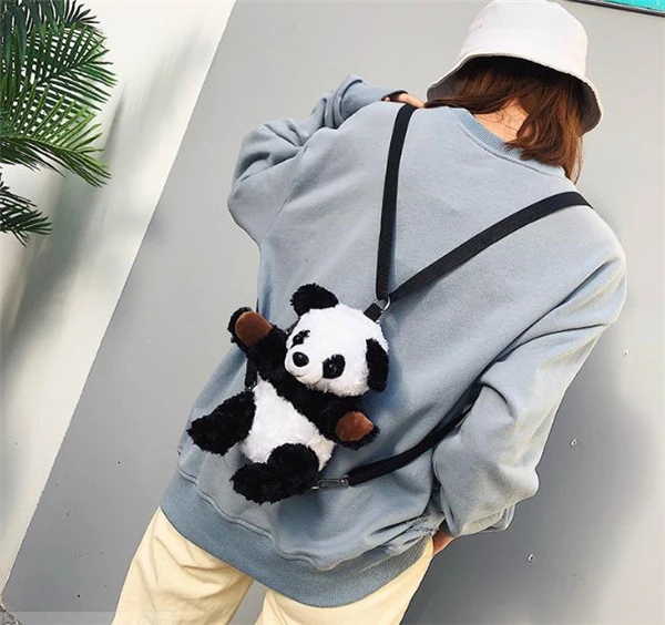 panda Новые милые детские плюшевые рюкзаки с рисунком для девочек, рюкзак с изображением панды для детей, школьные сумки для учеников, сумки для детского сада - Цвет: panda
