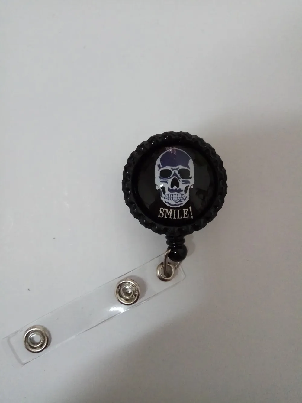 XRAY Tech чёрная Выдвижная идентификационная бирка с черепом улыбка бейдж катушка 10