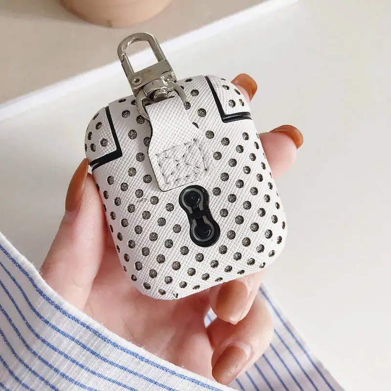 Чехол наушники для Apple Airpods Bluetooth беспроводной протектор наушников кожаный чехол