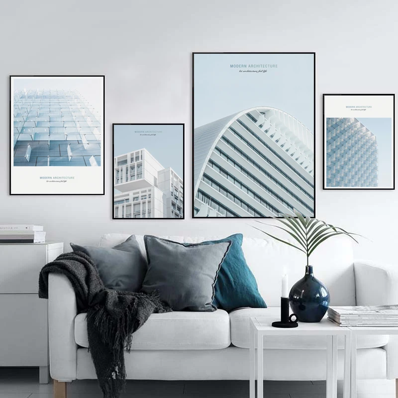 Современная Скандинавская креативная архитектура холст с рисунком печатные