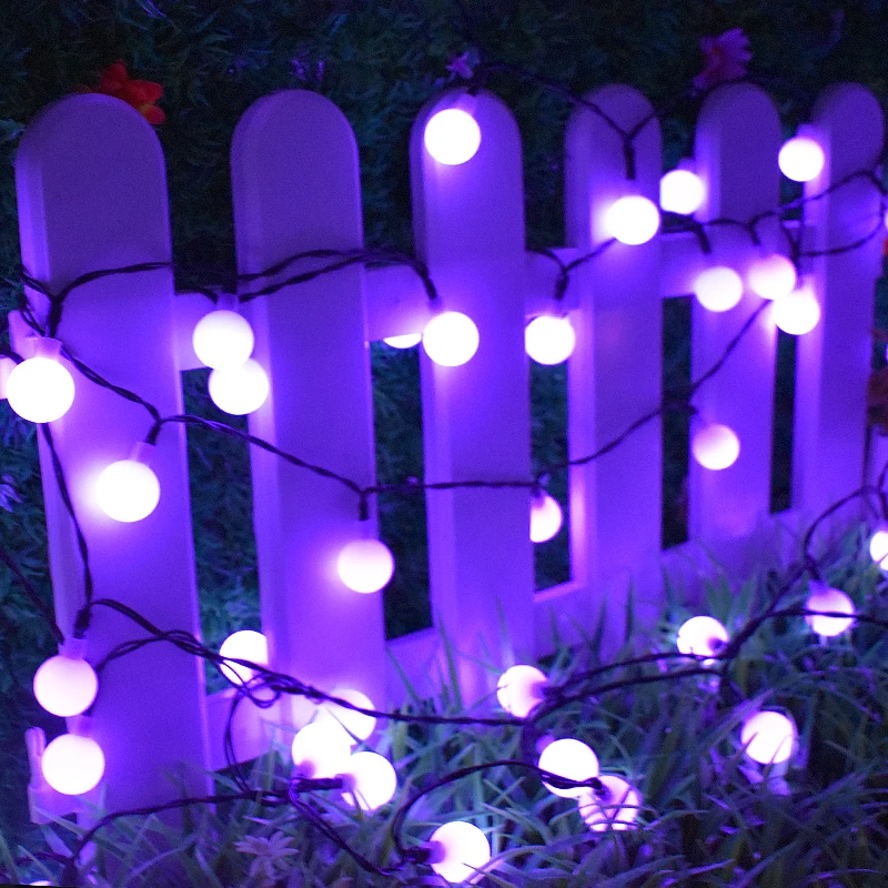 50 LED Ball String Light With Flashing Waterproof Color Lamp for Christmas Wedding Gardens Lawn Indoor Outdoor Decoration | Лампы и